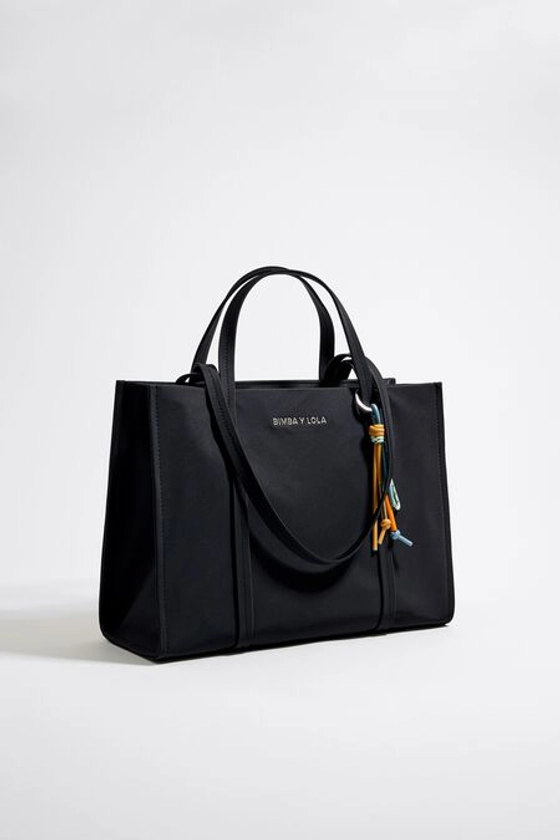 Grand sac shopping nylon noir