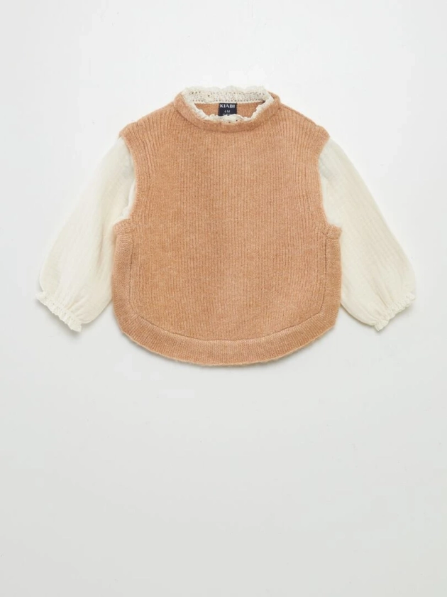 Pull et blouse 2 en 1