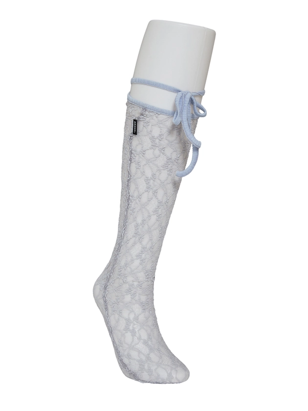 LACE STRING KNEE SOCKS_SKY