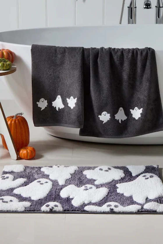 Buy Fusion Grey Spooky Ghosts Non-Slip Reverse Bath Mat from the Next UK online shop