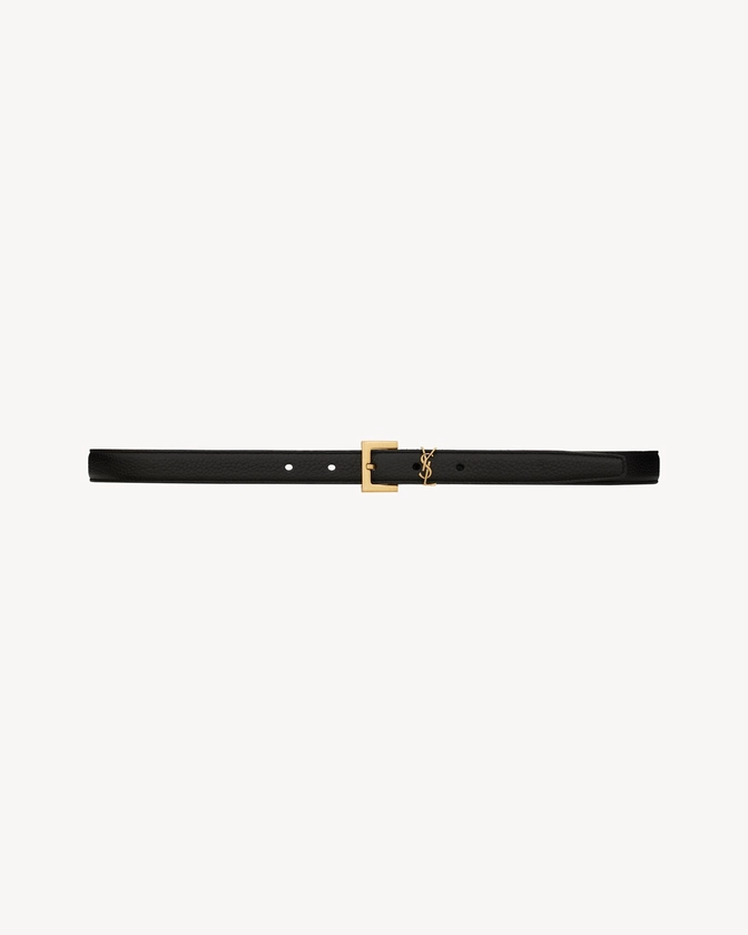 FINE CEINTURE CASSANDRE en cuir grainé | Saint Laurent | YSL.com