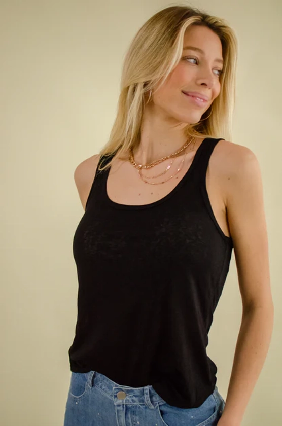 Lara Lightweight Tank Black