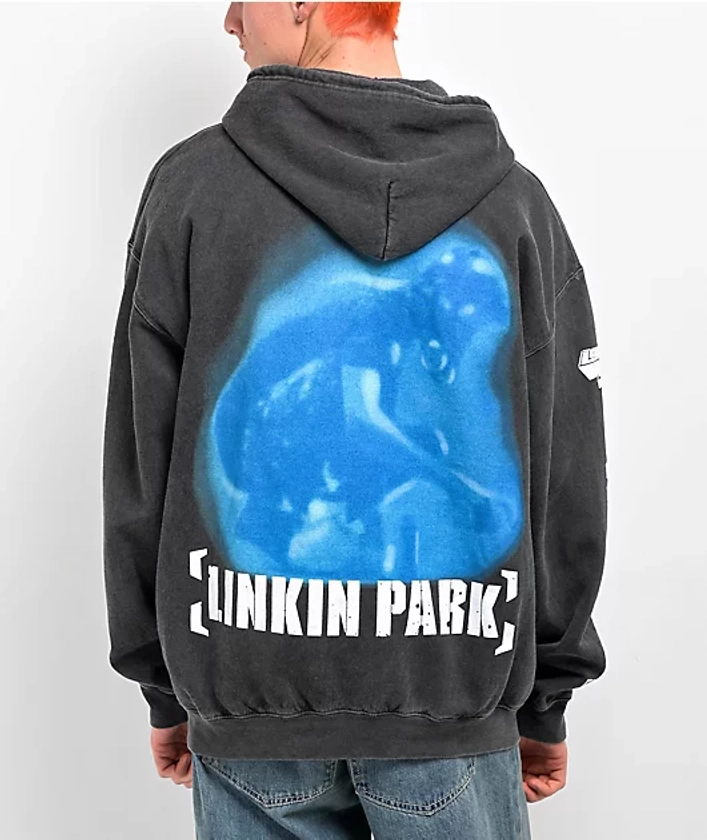 Brooklyn Projects x Linkin Park Overspray Black Wash Zip Hoodie