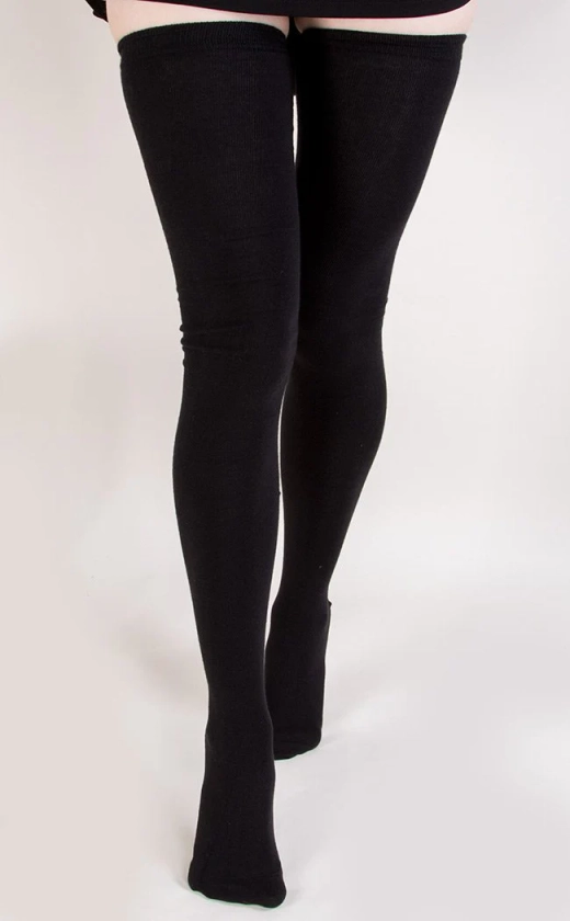 XXXtra Tall Black Thigh High Socks | 80cm Long!