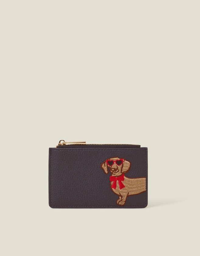 Sausage Dog Faux Leather Card Holder