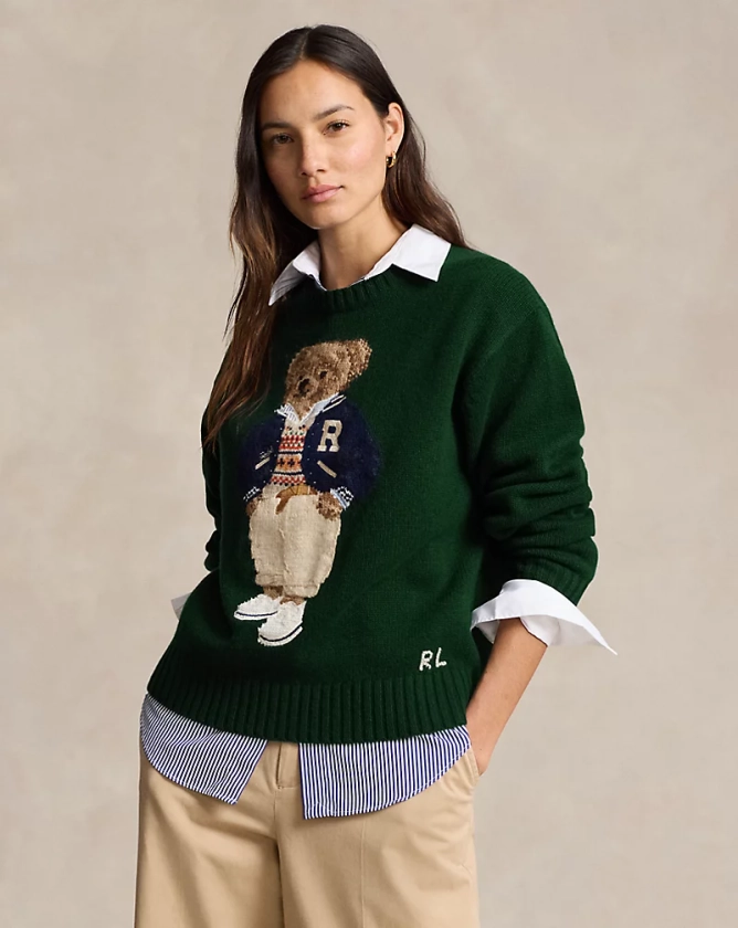 Pull Polo Bear en laine et cachemire pour femme | Ralph Lauren® FR