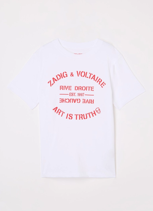 Zadig&Voltaire Kita T-shirt met logoprint • Wit • de Bijenkorf