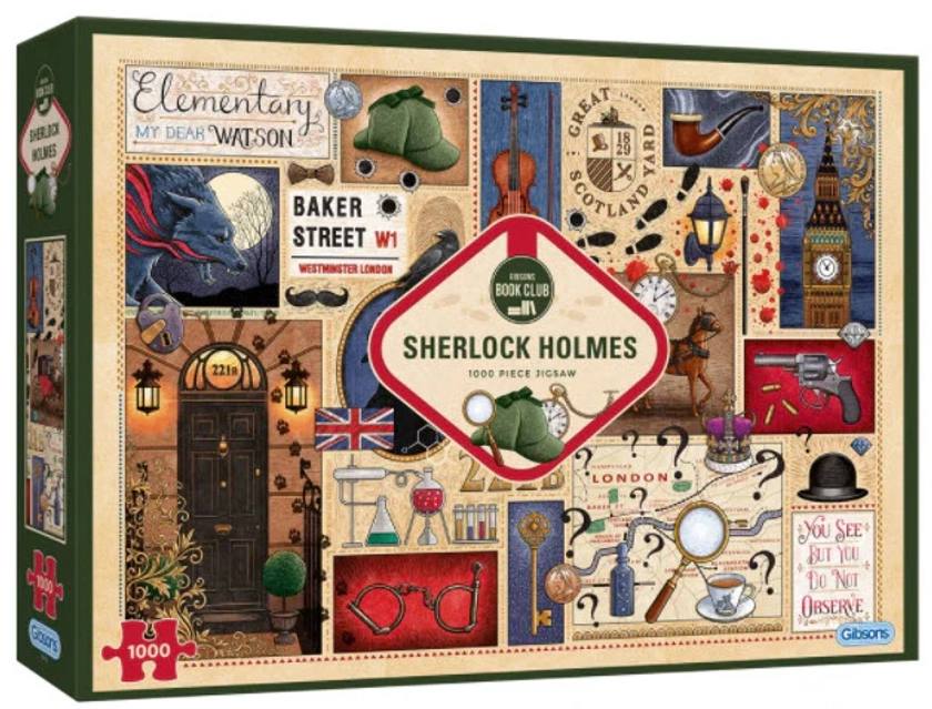 Sherlock Holmes-Book Club 1000 Piece Puzzle By Gibsons