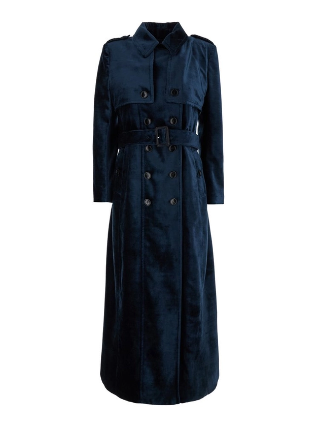 Tom Ford Double-Breasted Velvet Trench Coat