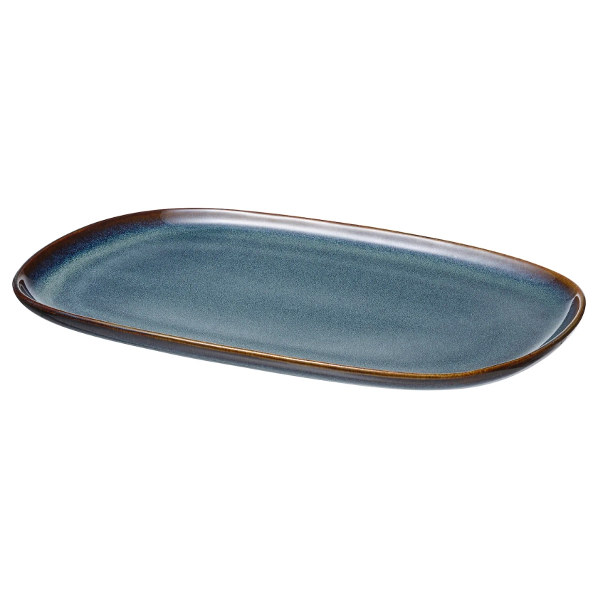 GLADELIG plate, blue, 31x19 cm - IKEA
