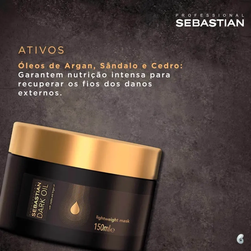 Máscara Capilar Sebastian Pro Dark Oil | Beleza na Web