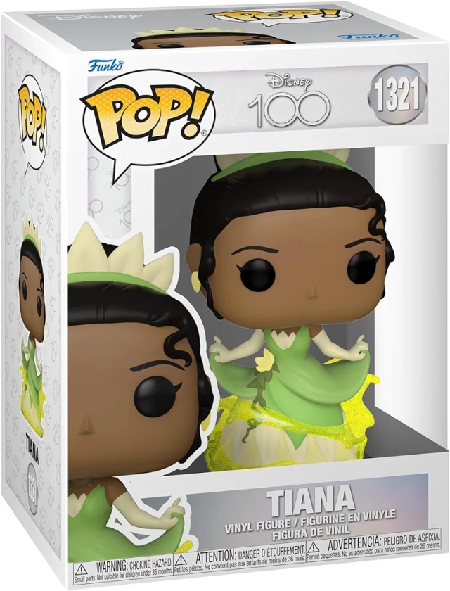 Funko Pop! Disney: Disney 100 - Princess Tiana - Figurine en Vinyle à Collectionner - Idée de Cadeau - Produits Officiels - Jouets pour Les Enfants et Adultes - Movies Fans