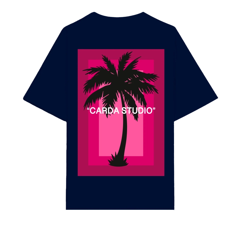 Gradient Palm Tee Navy Blue