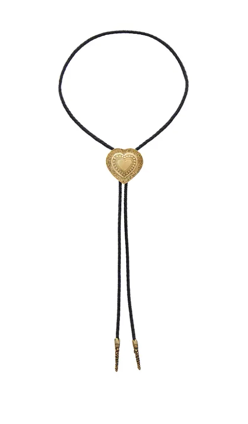 Heart Pendant Leather Bolo