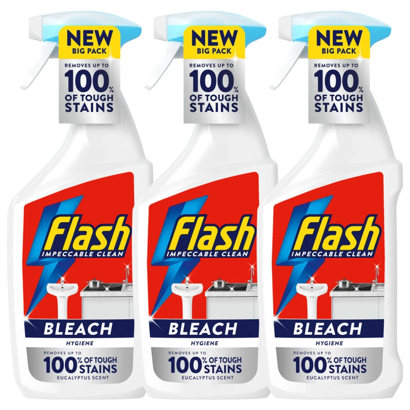 Flash Spray With Bleach, 3 x 800ml | Costco UK