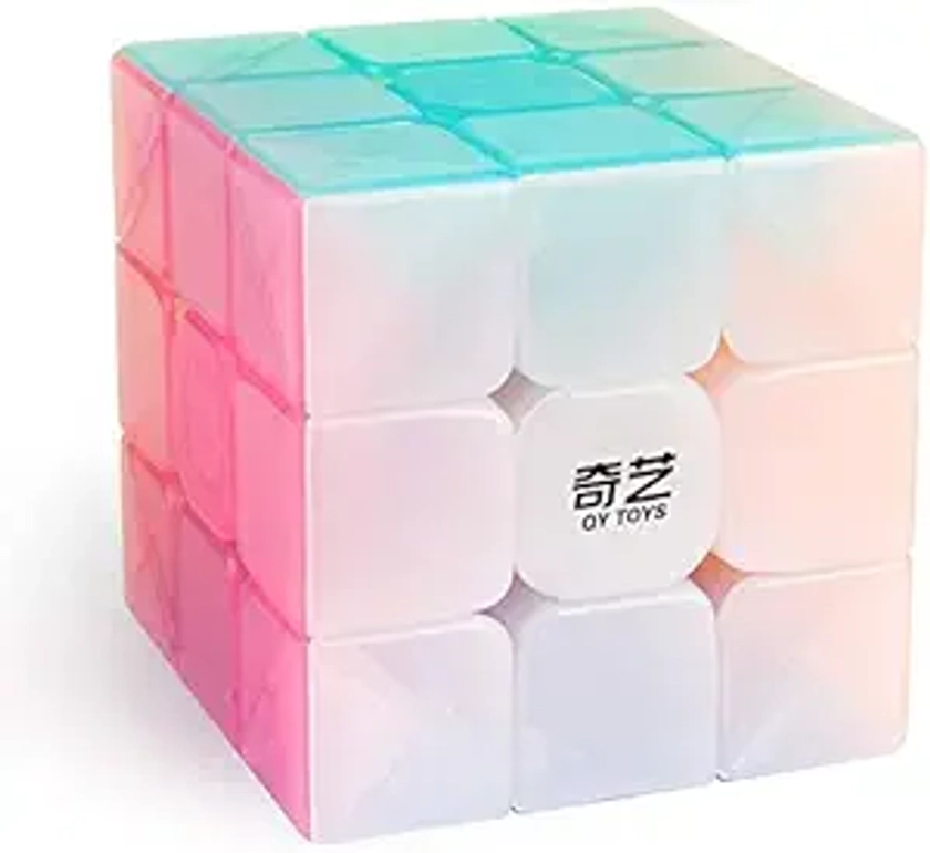 D-FantiX QY Toys Warrior W 3x3 Speed Cube Jelly 3x3x3 Magic Cube Puzzles Transparent Pastel Color