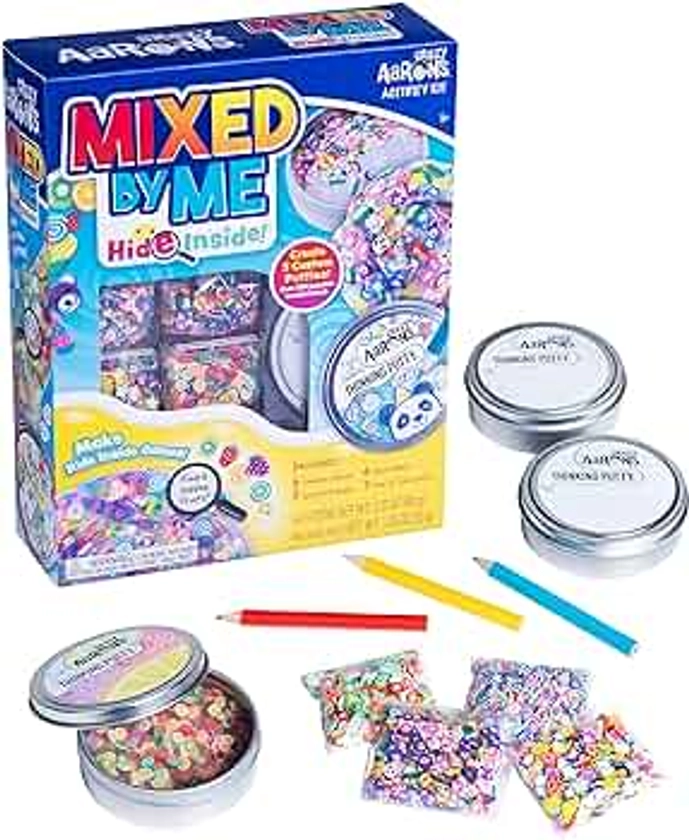 Crazy Aaron’s Thinking Putty Hide Inside! Mixed by Me Kit - Create, Mix, Mold, Fun Activity Set, Mix-in Pieces, Sensory Putty, Fidget, Never Dries Out, Non-Toxic, Crazy Aarons Putty Kids Ages 5+