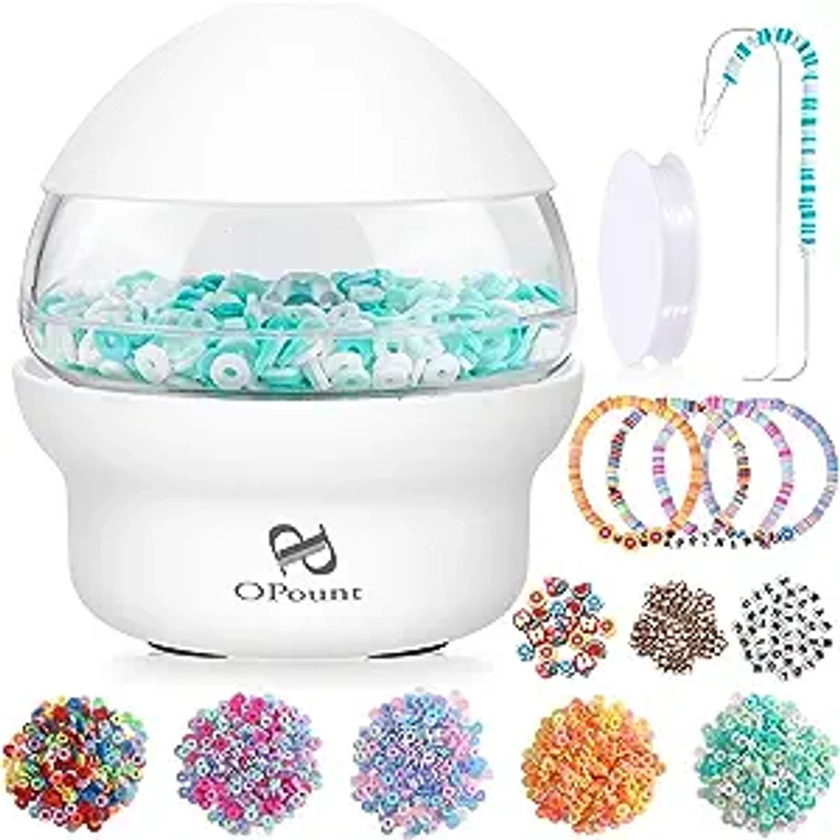 PP OPOUNT Electric Seed Bead Spinner with 1500 PCS Mixed Color Beads Set for Jewelry Making, DIY Bracelets and Necklaces (Patent)