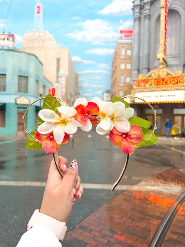 Moana Inspired Ears Mouse Ears Wire Flower Ears - Etsy