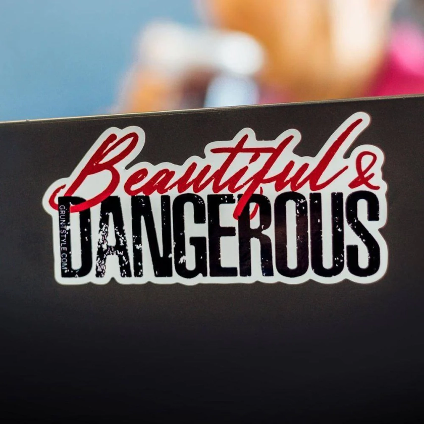 Beautiful & Dangerous Sticker - Patriotic Gear