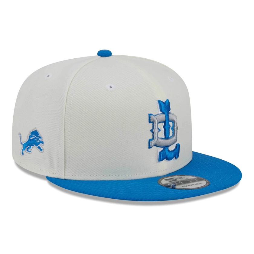 Men's New Era Cream/Blue Detroit Lions City Originals 9FIFTY Snapback Hat