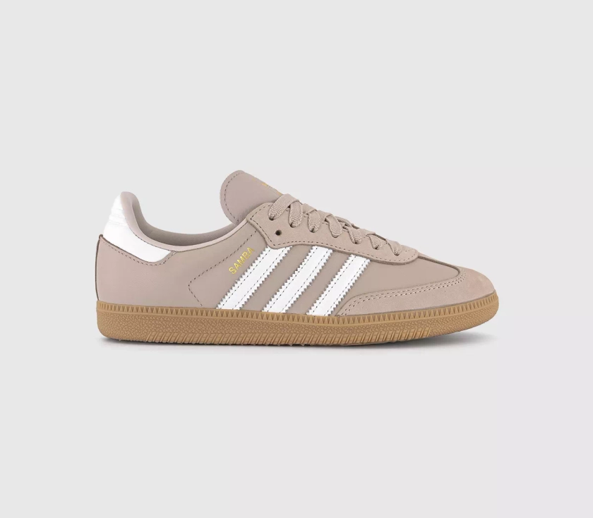 adidas Samba Og Trainers Wonder Taupe White Gold Metalic - Women's Trainers