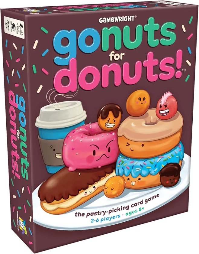 Gamewright | Go Nuts for Donuts | Board Game | Ages 8+ | 2-6 Players | 20 Minutes Playing Time