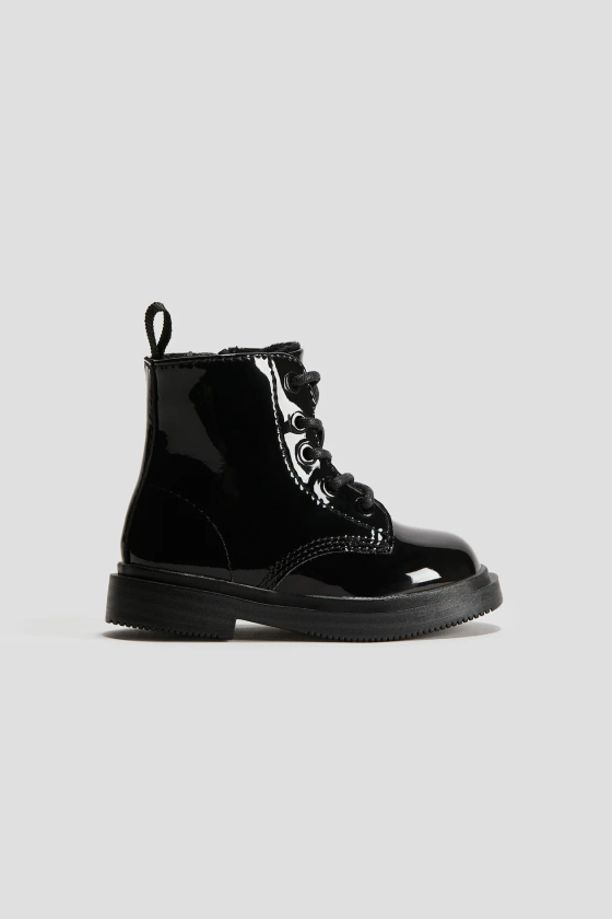 Bottines à lacets - Petit talon - Noir - ENFANT | H&M FR