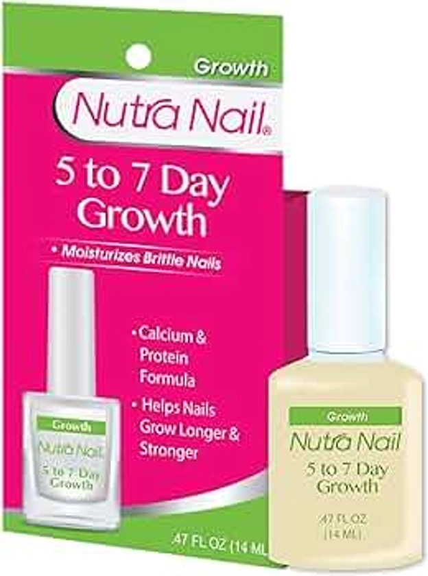 Nutra Nail 5 to 7 Day Growth Treatment - Fast Keratin Nail Hardener & Nail Strengthener for Thin Nails, Brittle & Damaged (0.47 Fl Oz)