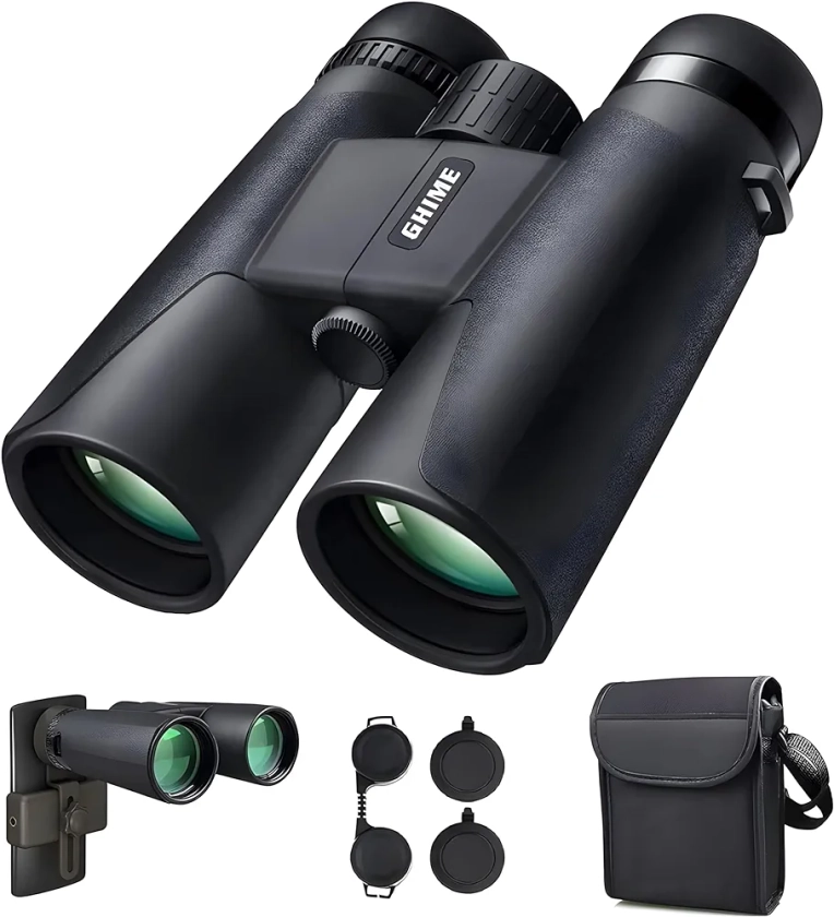 Buy Ghime Binoculars for Long Distance, Professional Binocular for Bird Watching, Trekking and Range 2000 Meter, Zoom-12x42, Adjustable Lens for Clear Vision with Storage Bag and Phone Adapter (12 x 42) Online at Low Prices in India - Amazon.in