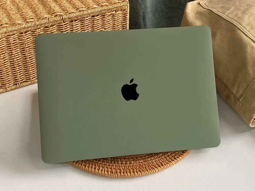 Housse de protection MacBook vert mousse pour Macbook Pro 14, étui Macbook Air 13, étui Pro 13, Pro 15, Pro 16, étui pour Macbook A2991 A2992 A2918