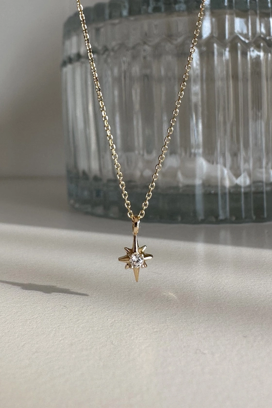14k mini cubic sparkle necklace - 영글로우