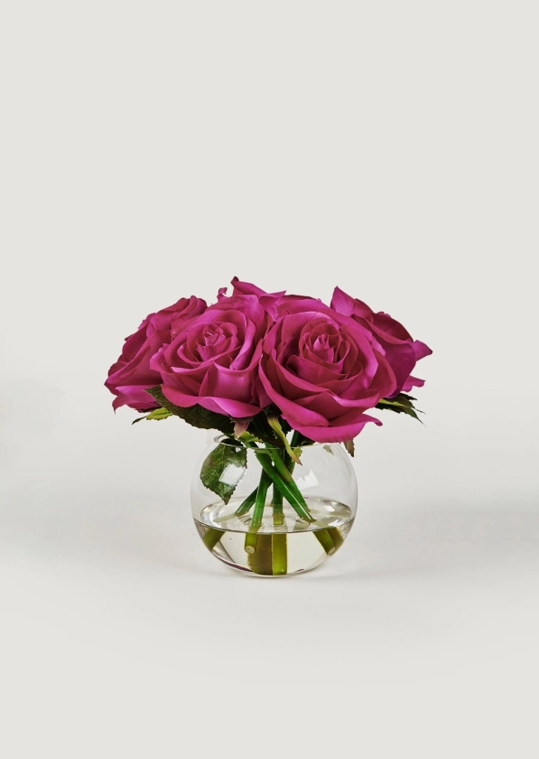 Roses in Vase | Luxe Silk Arrangements | Afloral.com