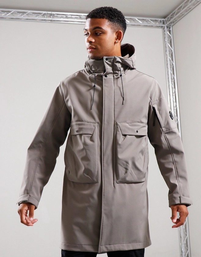 C.P. Company Long Shell Jacket Walnut