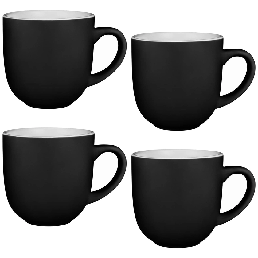 Simply Everyday Gloss Mugs 4pk - Black