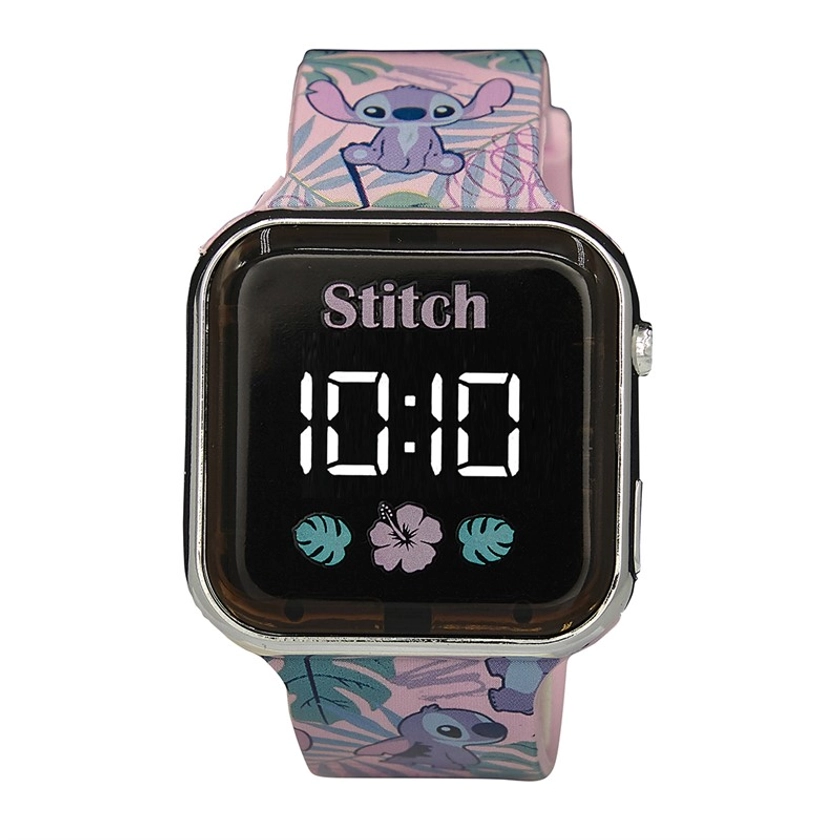 Lilo and Stitch Girls Printed Strap LED Watch Multi