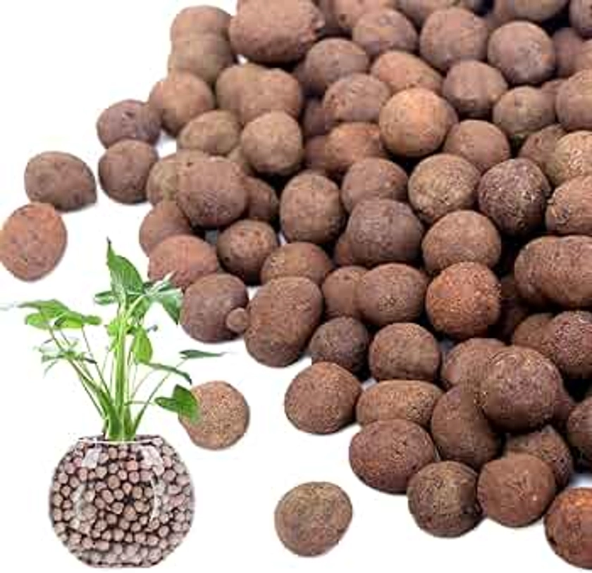 2.2LB Leca Clay Pebbles for Plants, Expanded Leca Balls for Indoor Plants Hydroponic, Orchid Potting Mix, Soil Amendment, Drainage, Easy Reusability, 4-16mm