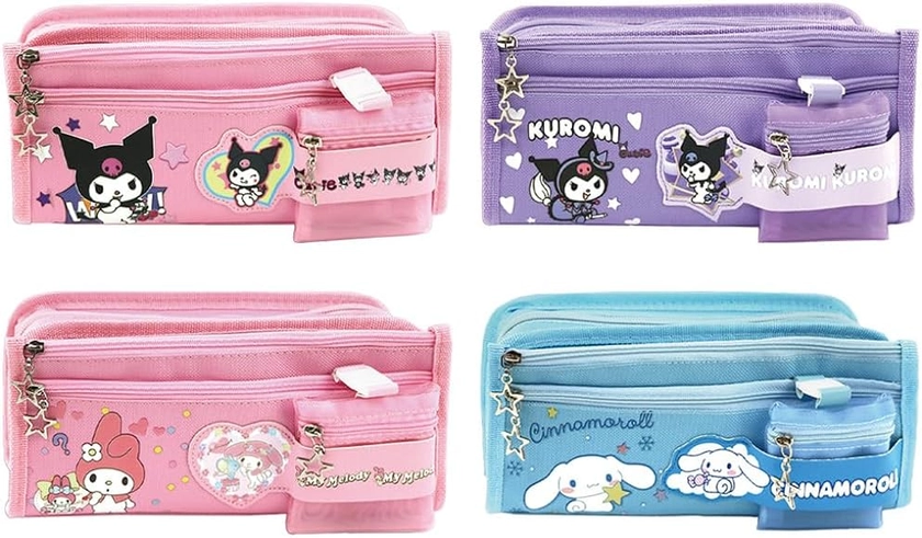 GREDINO Kuromi Pencil Case, Stationery Box, Pencil Case, My Melody, Pen Holder, Simple, Large Capacity, Cinnamon Roll, Pen Case, Stationery Box, Multi-functional Bag, Storage Box, Stationery, BLUE,