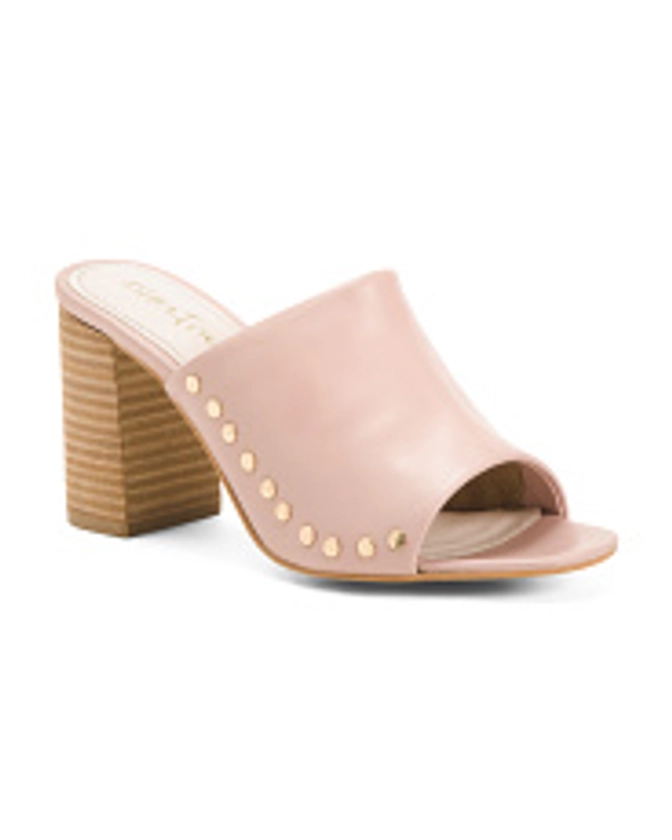 Leather Twin Crest Heeled Sandals | Women's Shoes | Marshalls