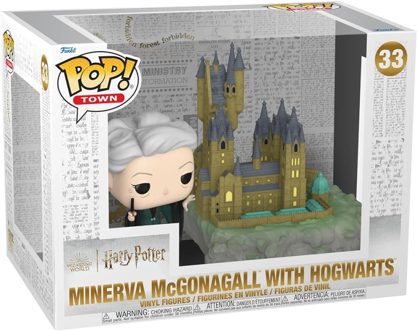Funko Pop! Town: HP Co0th - Minerva McGonagall with Hogwarts - Professeur McGonagall - Harry Potter- Figurine en Vinyle à Collectionner - Idée de Cadeau - Produits Officiels - Movies Fans