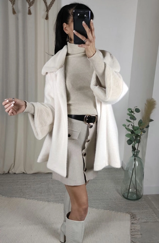 Manteau LETIZ blanc | LilYouMode