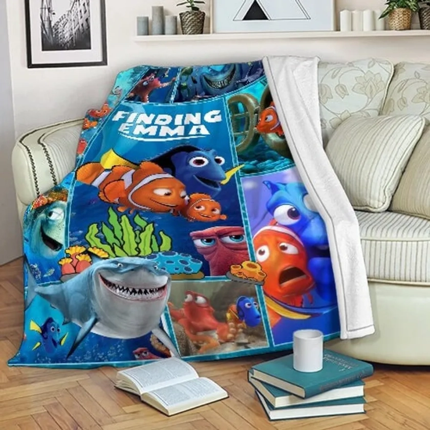 Personalized Disney Finding Nemo Blanket, Custom Name Finding Dory Baby Blanket sold by Bon Loralie | SKU 4854754 | Printerval UK