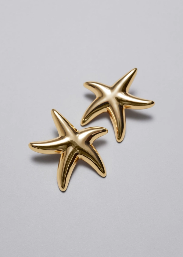 Boucles d’oreilles en forme d’étoiles de mer - Doré - Studs - & Other Stories