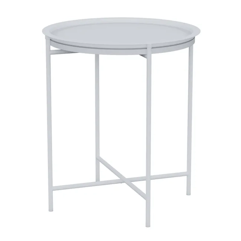 Table d'appoint blanche NATERIAL Mobis D45 | Leroy Merlin