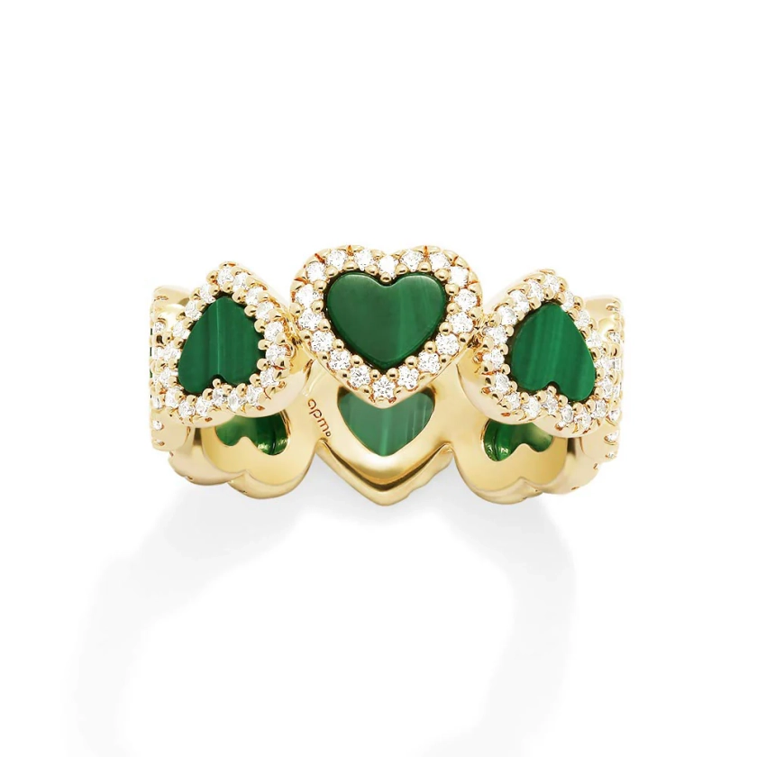 Bague Cœur Malachite