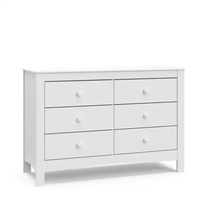 Graco Noah White 6 Drawer Double Kids Dresser (47.24 in. W x 17.52 in. D x 31.97 in. H) 03716-101 - The Home Depot