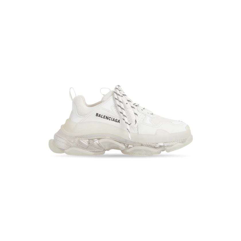 Sneakers Triple S Clear Sole da Donna in Bianco