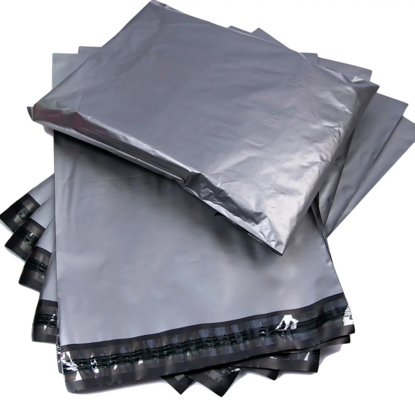 Grey Mailing Bags Pack of 100, Anti-Cracking and Self Sealing4x6