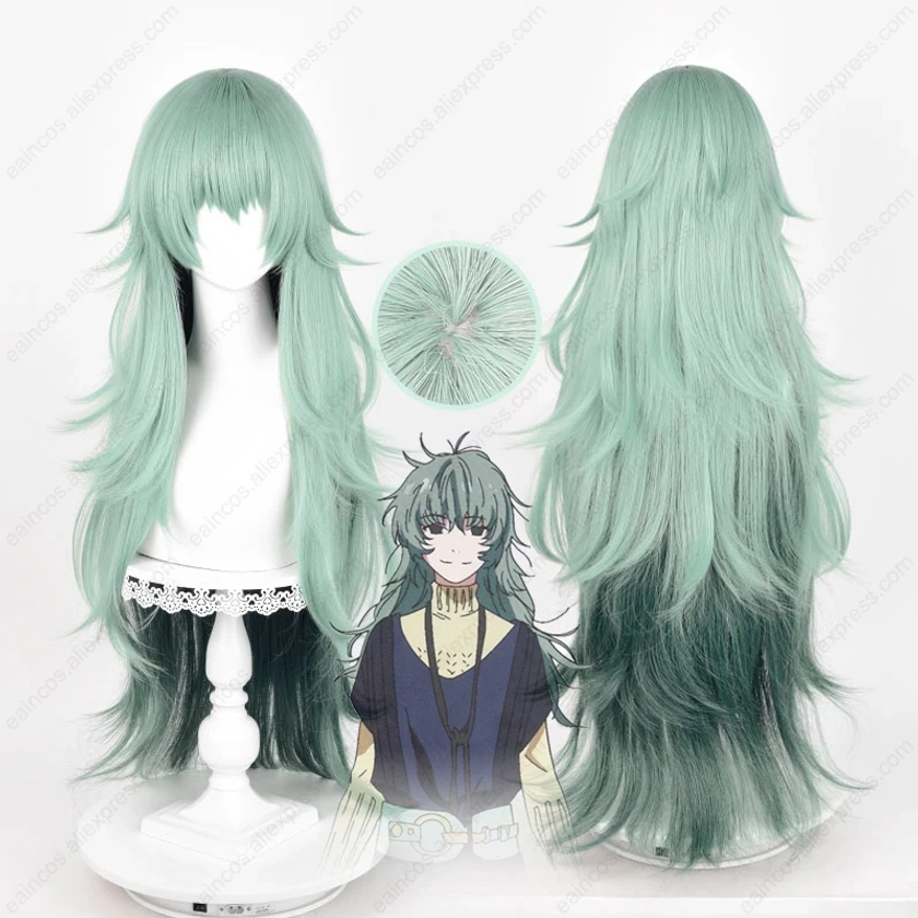 Eto Yoshimura Cosplay Wig 95cm Long Green Gradient Wigs Heat Resistant Synthetic Hair