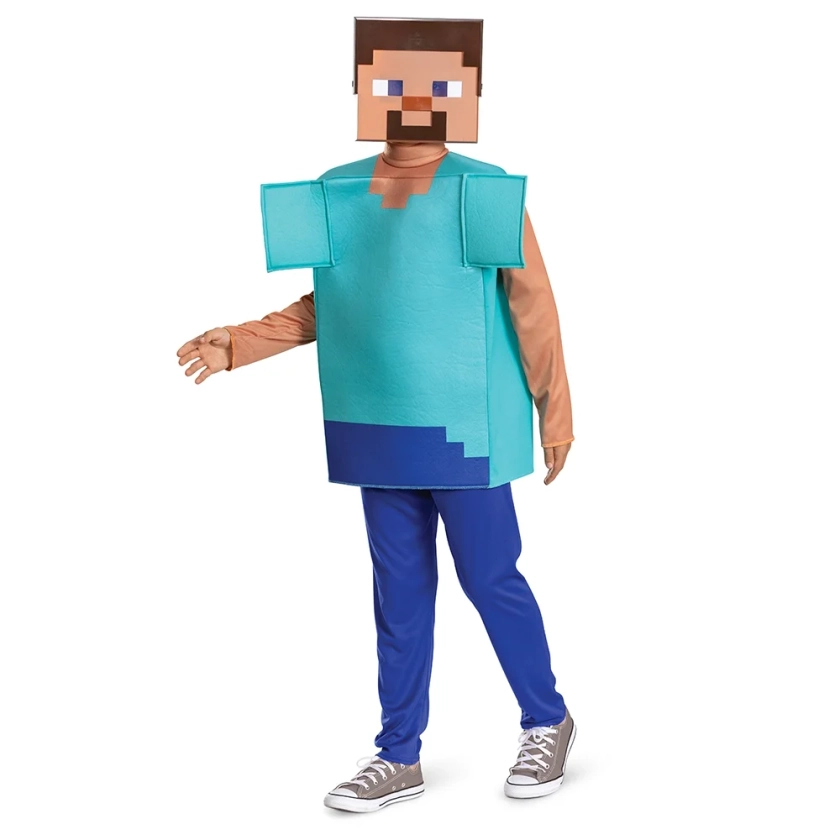 Minecraft Steve Halloween Costume for Children, Boys Size S (6/7), by Disguise